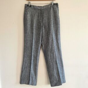 Talbots Windsor Womens Linen sz 8 Pants Herringbone Trouser Career Workwear